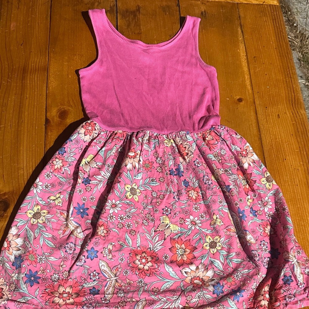 Floral Pink Kids Dress